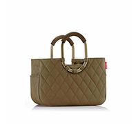 reisenthel loopshopper M frame rhombus olive - Stabile Tasche mit praktischen Fächern aus recycelten PET-Flaschen - Eleganz beim Einkaufen, viel Funktion inklusive!