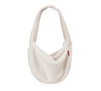 Reisenthel Umhängetasche MOONBAG TEDDY SAND, 48 x 33 cm - Sandgrau - Polyester - Teddystoff - mit Reißverschluss