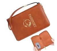 Reisepass-Hülle Für Reisen,Tragbare Blockierende Tasche | Herren Reisepass-Geldbörse Mit Reißverschluss - Für Damen Und Herren Geeignet Für Bargeld Tickets Bordkarten Reisen Und Kreuzfahrten