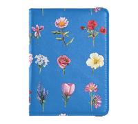 Reisepass- und Impfkarten-Brieftasche, buntes Blumenmuster, Reisedokumente, Organizer, Reisepasshülle, Kombination mit Impfkarten-Schlitz, für Damen und Herren, wasserdicht