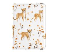 Reisepass- und Impfkarten-Brieftasche, Cartoon-Leoparden-Motiv, Reisepasshülle für Damen und Herren, wasserdicht