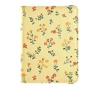 Reisepass- und Impfkarten-Brieftasche, Herbstblumen, Hellgelb, Reisepasshülle, Reisepasshülle, Kombination mit Impfkartenfach für Reisen, unverzichtbar, wasserdicht