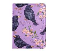 Reisepass- und Impfkarten-Brieftasche, Motiv: niedliche Vögel, Reisedokumente, Organizer, Schutz, Reisepasshülle, Kombination mit Impfkartenschlitz, für Damen und Herren, wasserdicht