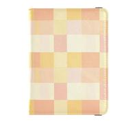 Reisepass- und Impfkarten-Etui, Reisepasshülle mit Impfkartenschlitz, Reisepasshülle für Damen und Herren, Gelb / Rotgold, wasserdicht