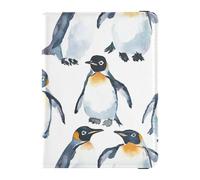 Reisepass- und Impfkarten-Halter mit niedlichem Pinguin-Motiv, weiß, Reisedokumente, Organizer, Schutz, Reisepasshülle, Kombination mit Impfkartenschlitz, für Männer und Frauen, wasserdicht