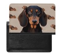 Reisepass- und Impfkartenhalter, Dackel, Hundepasshülle, Reisepasshülle, Reisepasshülle, Reisepasshülle, internationale Reisen, Dackel, 5,8 × 3,9 × 0,4 cm, Dackel Hund, 5.8 × 3.9 × 0.4 inches,