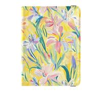 Reisepass- und Impfkartenhalter mit Blumenmuster, Gelb, Reisedokumente, Organizer, Schutz, Reisepasshülle für Damen und Herren, wasserdicht