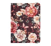 Reisepass- und Impfkartenhalter mit buntem Blumenmuster, Kombination, Reisedokumente, Organizer, Schutz, Reisepasshülle für Damen und Herren, wasserdicht