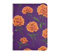 Reisepass- und Impfkartenhalter mit gelbem Ringelblumenmotiv, Reisedokumente, Organizer, Reisepasshülle, Kombination mit Impfkartenschlitz, für Damen und Herren, wasserdicht