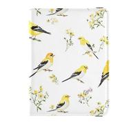 Reisepass- und Impfkartenhalter mit süßem gelbem Vogelmotiv, Reisedokumente, Organizer, Schutz, Reisepasshülle, Combo mit Impfkartenschlitz, für Männer und Frauen, wasserdicht