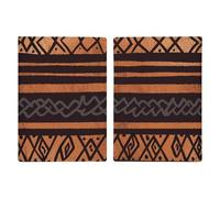 Reisepasshülle aus afrikanischem Schlammstoff, Tribal-Leder, handgefertigt, mit Karten- und Ticketschlitz, einfacher Zugriff, Reisepasshülle, Reisepasshülle für Damen und Herren, Stil, 20,3 x 13,8 cm,