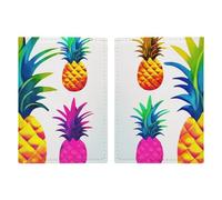 Reisepasshülle aus buntem Ananas-Leder, handgefertigt, mit Karten- und Ticketschlitz, einfacher Zugriff, Reisepasshülle, Reisepasshülle für Damen und Herren, Stil, 20,3 x 13,8 cm, Stil:, 20.3x13.8cm
