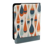 Reisepasshülle aus der Mitte des Jahrhunderts, modernes Retro-Design mit Tropfenformen, RFID-Reisepasshülle, Brieftasche, PU-Leder, niedlicher Reisepassschutz für Damen und Herren