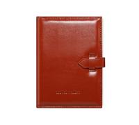 Reisepasshülle aus echtem Leder, Vollnarbenleder, Reisepasshülle für Damen und Herren, Kaffee, Einfach