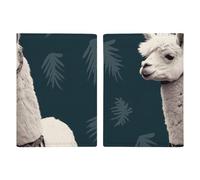 Reisepasshülle aus Leder, bunte Luftballons, bedrucktes Reisepassbuch für Dokumente, Reisegeschenke, Alpaka Llama, 20.3x13.8cm