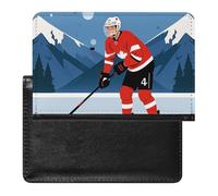 Reisepasshülle aus Leder, Hammerhead Shark Scans The Ocean Travel Document Holder Cover Travel Essentials für Damen und Herren, Eishockeyspieler, Einheitsgröße