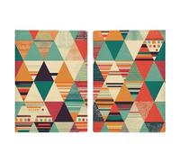 Reisepasshülle aus Leder, leuchtende Farben und Streifen, bedrucktes Reisepassbuch für Dokumente, Reisegeschenke, Leuchtende Farben und Streifen, 20.3x13.8cm