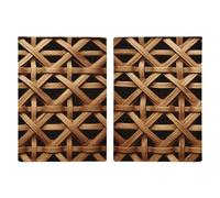 Reisepasshülle aus Leder, lustig, Cartoon, Känguru-Zoo, bedrucktes Reisepassbuch für Dokumente, Reisegeschenke, Geflochtenes Gittergeflecht., 20.3x13.8cm