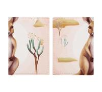 Reisepasshülle aus Leder, lustig, Cartoon, Känguru-Zoo, bedrucktes Reisepassbuch für Dokumente, Reisegeschenke, Lustiger Cartoon-Känguru-Zoo, 20.3x13.8cm