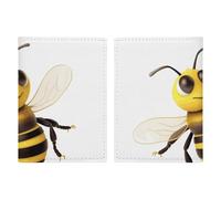 Reisepasshülle aus Leder mit Aufschrift "I Love My Dog Dachshunds", bedrucktes Reisepassbuch für Dokumente, Reisegeschenke, Honigbiene, 20.3x13.8cm