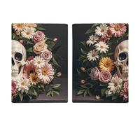 Reisepasshülle aus Leder mit Bonsai-Baum, Totenkopf-Design, minimalistisch, Reisebrieftasche, Reisepassbuchhalter für Damen und Herren, Stil, 20,3 x 13,8 cm, Stil:, 20.3x13.8cm