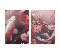 Reisepasshülle aus Leder mit Kirschblüten-Motiv, minimalistisch, Reisebrieftasche, Reisepassbuchhalter für Damen und Herren, Stil, 20,3 x 13,8 cm, Stil:, 20.3x13.8cm