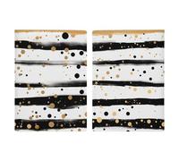 Reisepasshülle aus Leder, mit Tinte und goldfarbenen Punkten, bedrucktes Reisepassbuch für Dokumente, Reisegeschenke, Tinte und goldene Punkte, 20.3x13.8cm