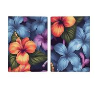 Reisepasshülle aus Leder mit tropischem Blumenmuster, minimalistisch, Reisebrieftasche, Reisepassbuchhalter für Damen und Herren, Stil, 20,3 x 13,8 cm, Stil:, 20.3x13.8cm