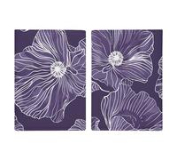 Reisepasshülle aus Leder mit violetten Blütenblättern, minimalistisch, Reisebrieftasche, Reisepassbuchhalter für Damen und Herren, Stil, 20,3 x 13,8 cm, Stil:, 20.3x13.8cm