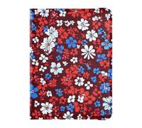 Reisepasshülle aus Leder, Motiv: Blumen und Schmetterlinge, dekorativ, wasserdicht, für Reisen, Impfhülle, Reisedokumente, Geldbörse, wasserdicht, verschiedene kleine Blumen und Schmetterlinge, Rot