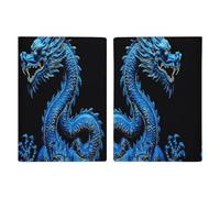 Reisepasshülle aus Leder, Motiv: chinesischer Drache, minimalistisch, Reisebrieftasche, Reisepassbuchhalter für Damen und Herren, Stil, 20,3 x 13,8 cm, Stil:, 20.3x13.8cm