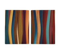 Reisepasshülle aus Leder, Motiv: Elefant sitzt im Wasser, bedrucktes Reisepassbuch für Dokumente, Reisegeschenke, Bunte Streifen, 20.3x13.8cm