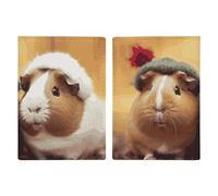 Reisepasshülle aus Leder, Motiv: Elefant sitzt im Wasser, bedrucktes Reisepassbuch für Dokumente, Reisegeschenke, Niedliche Meerschweinchen, 20.3x13.8cm