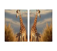 Reisepasshülle aus Leder, Motiv: Giraffe Tiere von Afrika, minimalistisch, Reisebrieftasche, Reisepassbuchhalter für Damen und Herren, Stil, 20,3 x 13,8 cm, Stil:, 20.3x13.8cm