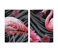 Reisepasshülle aus Leder, Motiv: Leuchtturm und Sandstrand, bedrucktes Reisepassbuch für Dokumente, Reisegeschenke, Flamingo, 20.3x13.8cm