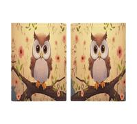 Reisepasshülle aus Leder, Motiv: niedliche Eule, minimalistisch, Reisebrieftasche, Reisepassbuchhalter für Damen und Herren, Stil, 20,3 x 13,8 cm, Stil:, 20.3x13.8cm