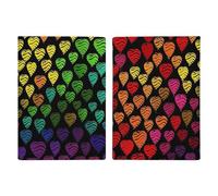 Reisepasshülle aus Leder, Motiv: Orchidee gestreiftes Muster, bedrucktes Reisepassbuch für Dokumente, Reisegeschenke, Gay Pride Regenbogen, 20.3x13.8cm