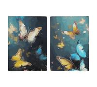 Reisepasshülle aus Leder, Motiv: Schmetterlinge, minimalistisch, Reisebrieftasche, Reisepassbuchhalter für Damen und Herren, Stil, 20,3 x 13,8 cm, Stil:, 20.3x13.8cm