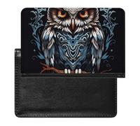 Reisepasshülle aus Leder, Niagarafälle, Reisedokumenten-Halter, Reiseutensilien, für Damen und Herren, eule, Einheitsgröße