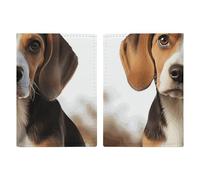 Reisepasshülle aus Leder, niedlicher Beagle-Hund, bedrucktes Reisepassbuch für Dokumente, Reisegeschenke, Niedlicher Beagle-Hund, 20.3x13.8cm