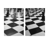 Reisepasshülle aus Leder, Reisepasshülle, Boot, auf dem Ozean, bedrucktes Reisepassbuch für Dokumente, Reisegeschenke, Schwarz-weißes Schachbrett, 20.3x13.8cm