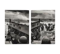 Reisepasshülle aus Leder, Reisepasshülle, Foto der Landung der Normandie, bedrucktes Reisepassbuch für Dokumente, Reisegeschenke, Foto von Normandy Landings, 20.3x13.8cm
