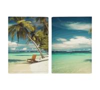 Reisepasshülle aus Leder, Reisepasshülle, Kartenhalter, buntes Oktopus, Reisebrieftasche für Geschäftsreisen, Reisegeschenke, Tropische Feiertage, 20.3x13.8cm