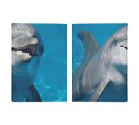 Reisepasshülle aus Leder, Reisepasshülle, Lavendelfeld, Fahrrad, bedrucktes Reisepassbuch für Dokumente, Reisegeschenke, Delfin mit einem Lächeln, 20.3x13.8cm