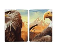 Reisepasshülle aus Leder, Reisepasshülle, Lavendelfeld, Fahrrad, bedrucktes Reisepassbuch für Dokumente, Reisegeschenke, Adler, 20.3x13.8cm