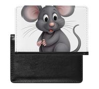 Reisepasshülle aus Leder, Reisepassschutz, grau, Tiere, Reisedokumenten-Halter, Reiseutensilien, für Damen und Herren, Graue Tiere, Einheitsgröße