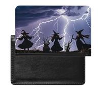 Reisepasshülle aus Leder, Reisepassschutz "The Witch of Darkness", Reisedokumenten-Halter, Reiseutensilien, für Damen und Herren, Witch Prayed, Einheitsgröße