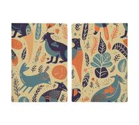 Reisepasshülle aus Leder, Schwarz und Gold, Marmor-Textur, bedrucktes Reisepassbuch für Dokumente, Reisegeschenke, Australische Tiere, 20.3x13.8cm