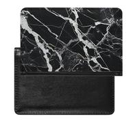 Reisepasshülle aus Leder, Schwarz und Weiß, Marmor, Reisedokumenten-Halter, Reiseutensilien, für Damen und Herren, Schwarz-Weißer Marmor, Einheitsgröße