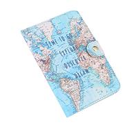 Reisepasshülle aus PU-Leder mit niedlichem Aufdruck und RFID-Blockierung, Kreditkartenetui und Ausweis Organizer für sicheres Reisen